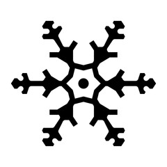 snowflake snow winter season christmas festival icon