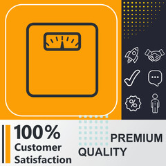 Weigh icon. Social media sign. Vector illustration