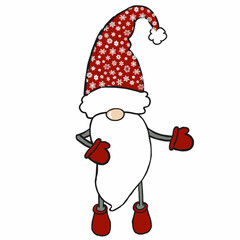 santa claus with christmas tree