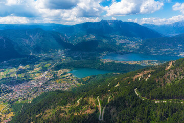 Naklejka na ściany i meble Lago di Levico, Trentino, Italy