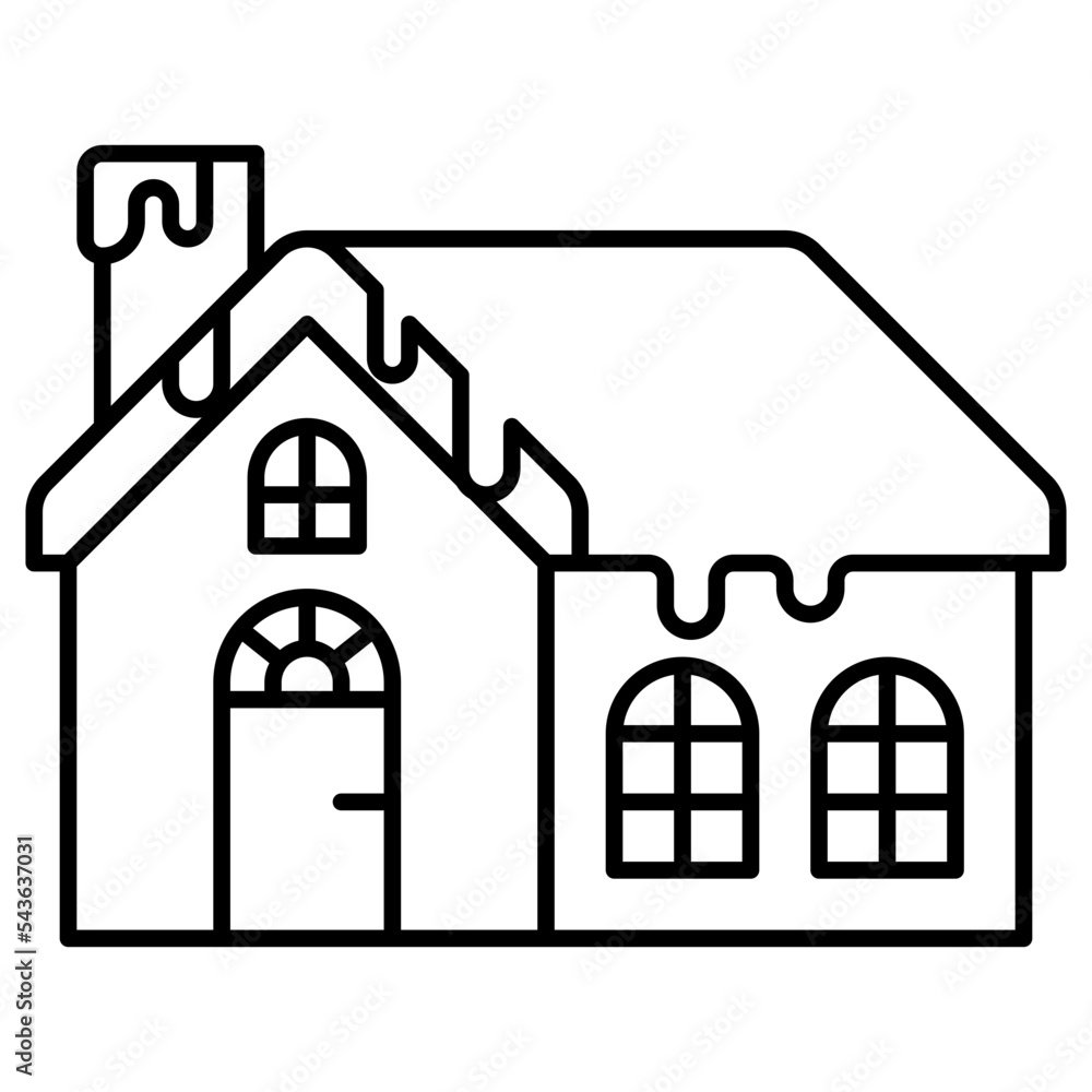 Wall mural home outline icon