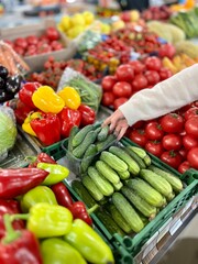 fruits and vegetables at the market