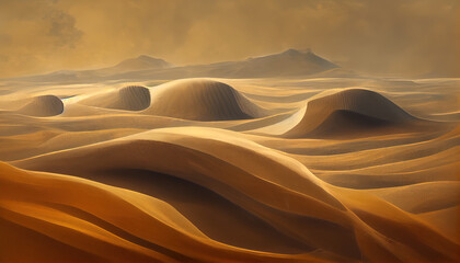 Fototapeta na wymiar Desert with dry soil