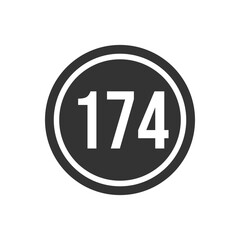 Numeric icon vector design templates