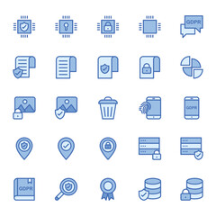 Fill blue outline icon for GDPR