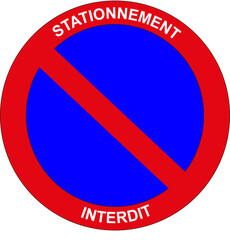 Panneau routier français: Stationnement interdit