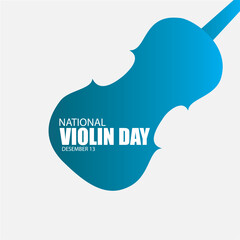 Vector Illustration of National Violin Day. Simple and Elegant Design