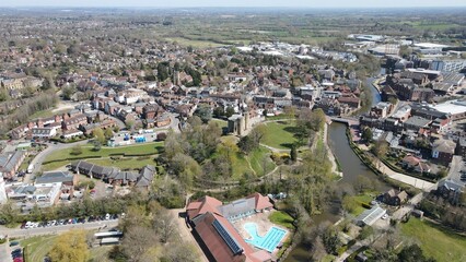 Tonbridge Kent UK Aerial drone view 