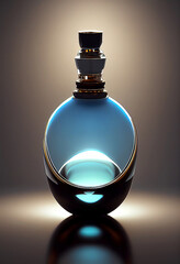 photorealistic 3d illustration of perfume bottles in studio light, product view, product marketing