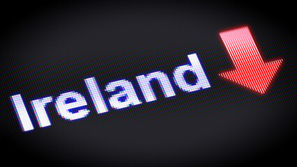 Crisis in Ireland. 3d Illustration.