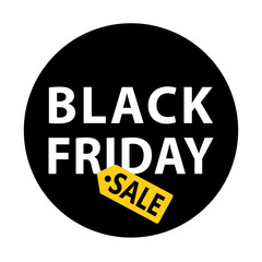 Black Friday sale label. Vector illustration	