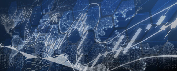 Finance background concept. Stock market investment trading graph. 
Suitable for financial investment or Economic trends business idea.