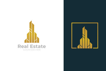 Obraz premium Business Logo Real Estate Home Building Vector Illustration.