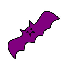 Cute bat illustration for halloween party ornament design