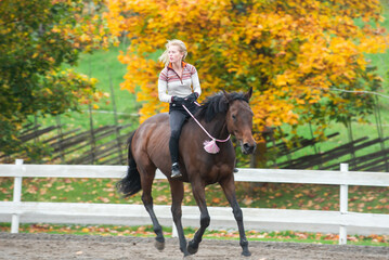 Horse girl fall