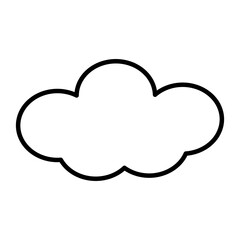 Fototapeta premium Cute cloud simple illustration for kids drawing