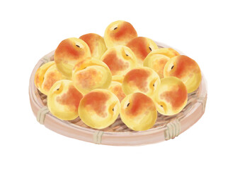 水彩の梅の実01_2