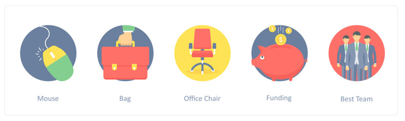 mouse, bag, office chair