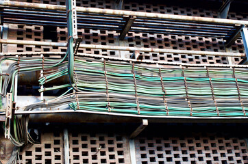 wiring harness in an old industrial plant