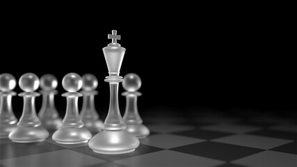 Chess king. Leader success concept. Business leader concept