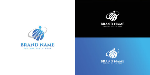 Connect Logo Design With Creative Abstract Concept Premium Vector.