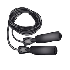 black jump rope for sports and fitness
