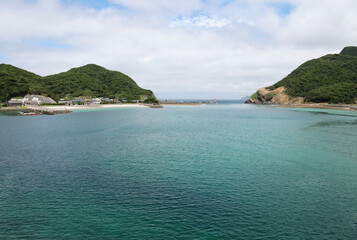Naklejka premium 長崎県五島列島福江島、小浦海岸付近