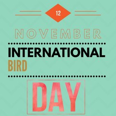 International bird day on 12 November 