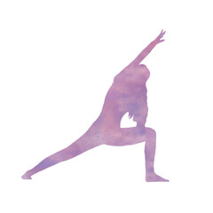 yoga pose isolated on white