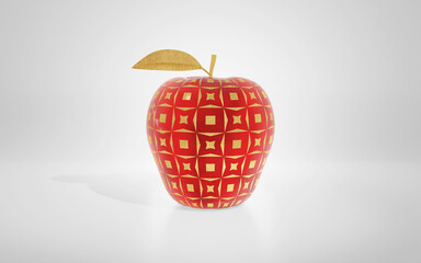 Decor golden apple isolated high resolution