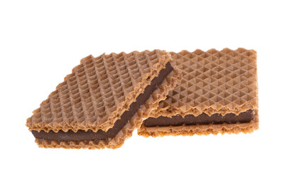 square chocolate wafers isolated
