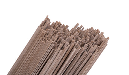 buckwheat soba noodles isolated