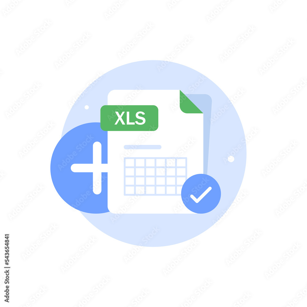 Poster xls format file isolated on white background. xls icon. vector stock