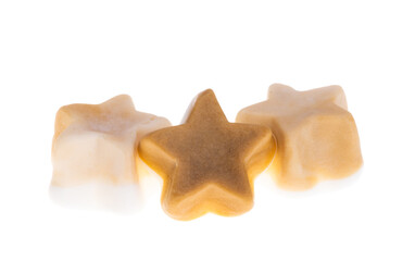 candy christmas stars isolated