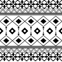 Black and white geometric pattern abstract background. Illustration. Seamless