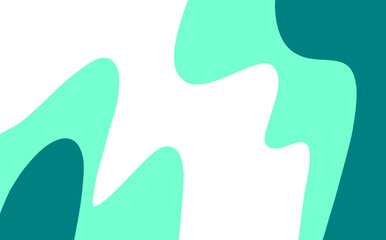 abstract colorful waves, wave background. pastel backdrop, Paper art cartoon abstract waves, green