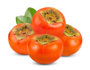 Ripe persimmons isolated on transparent png