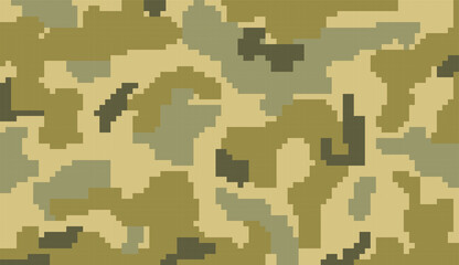 Military pixel camouflage background. Masking in the field. Vector illustration