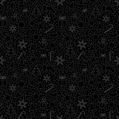 Obraz premium Merry Christmas and Happy New Year Pattern