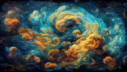 abstract nebula full galaxy cloud Generative AI
