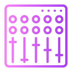 music mixer gradient icon