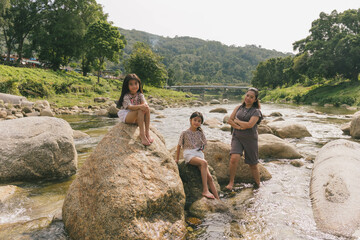 my family the nature in Khiriwong village , Nakhon Si Thammarat , Thailand