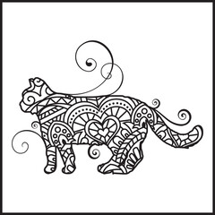 Vector illustration decorative Animal on white background