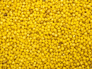 Millet texture background. Seed pattern, close-up