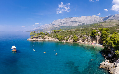 Croatia, adriatic sea background beach - beautiful view of the sea
 - obrazy, fototapety, plakaty