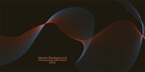 Smoke abstract background with curve shape. Usable for poster, wallpaper, cover and flyer. Colored wave lines like smoke. Colorful fluid poster.