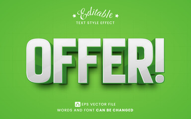 Green Offer Headline Text Effect