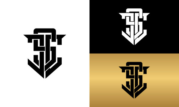 letter jsc or jcs logo design