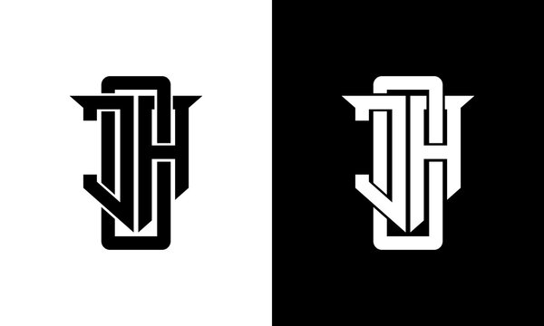letter joh or jho logo design