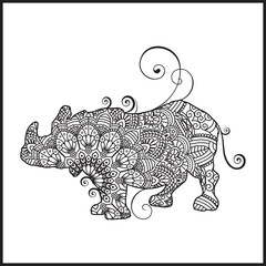 Vector illustration decorative Animal on white background